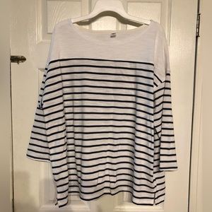 Old Navy White with Navy Stripes shirt